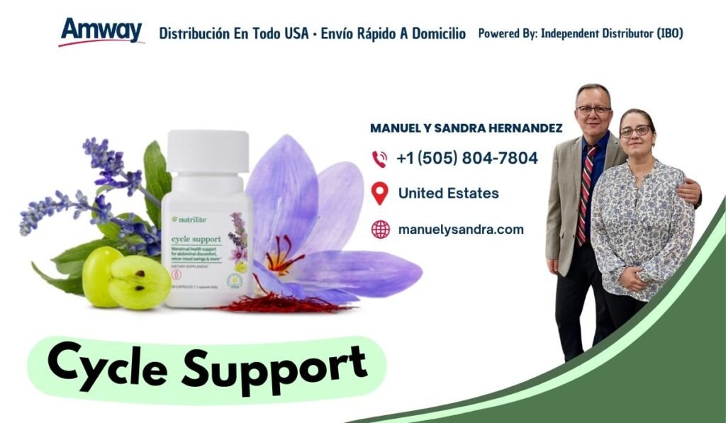 Amway Distribucion En Todo USA · Envio Rapido A Domicilio Powered By: Independent Distributor （IBO ) MANUEL Y SANDRA HERNANDEZ +1 （505) 804-7804 United Estates C mutrilite manuelysandra.com Cycle Support